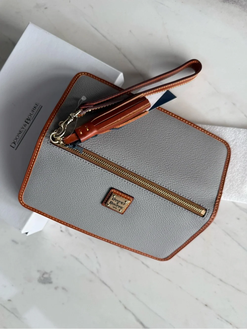 New Dooney & Bourke Kirby Tatum Leather Wristlet Wallet Clutch - Picture 12 of 16